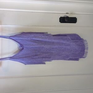Purple Fringe Dress